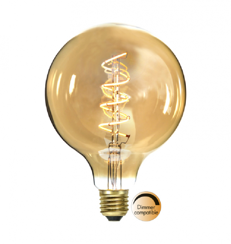 LED-Lampa E27 G125 Decoled Spiral Amber  i gruppen Ljuskllor hos Calixter AB (354-42-2)